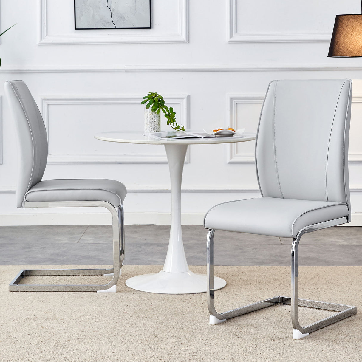Luxury Simple Arch Chair, High Resilience With Metal Legs
