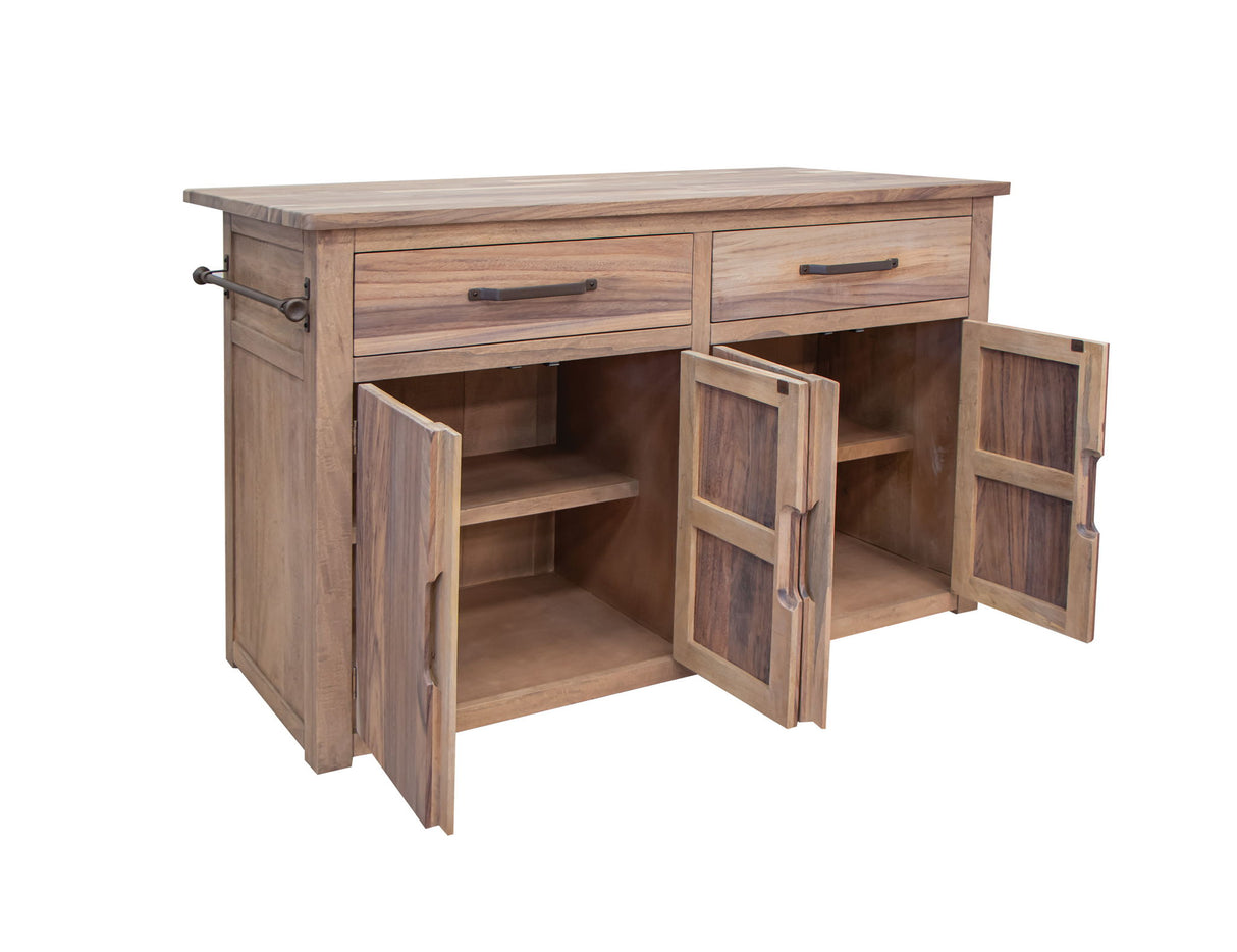 Natural Parota - Kitchen Island - Brown Cappuccino
