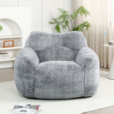 Beanbag Sofa Chair With Armrests Stuffed High Density Foam
