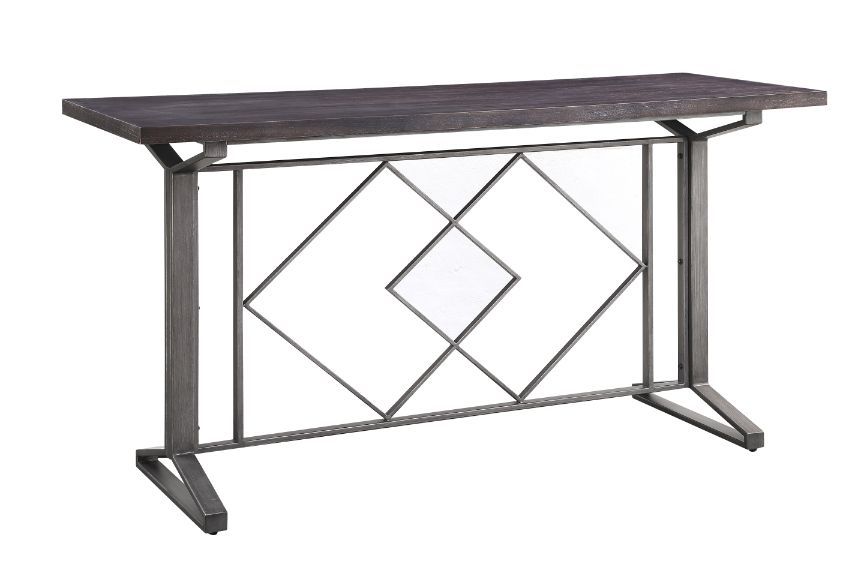 Evangeline - Counter Height Table - Salvaged Brown & Black Finish