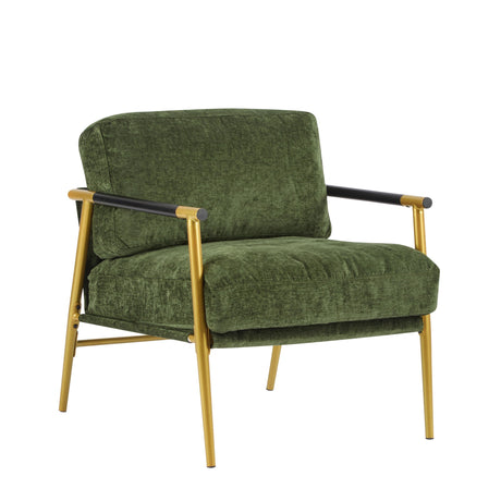 Modern Accent Chair With Plush Cushions, Cozy Seating