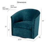 Eden - Swivel Chair With Microfiber Upholstery And Hardwood Frame