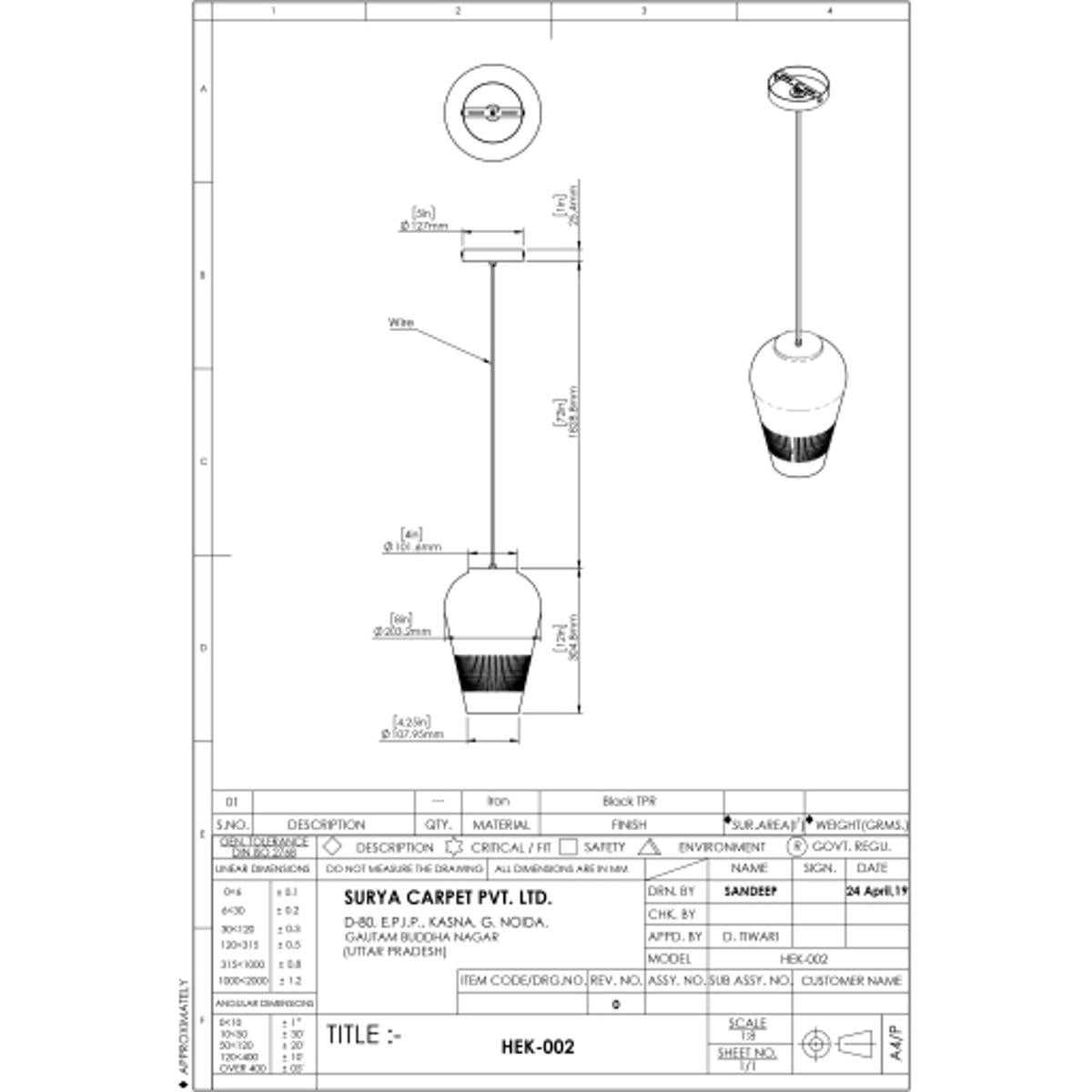 Surya Henrik Ceiling Light