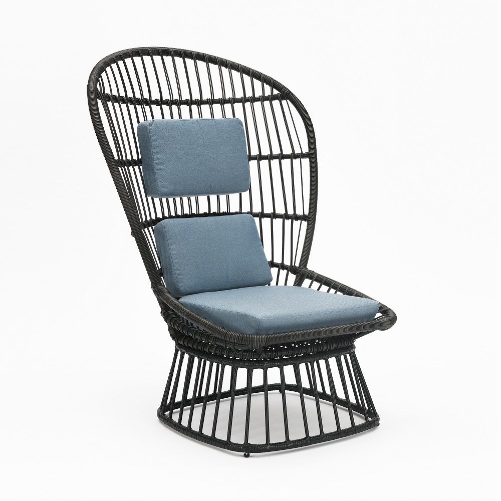 Qudrat - Patio Lounge Chair - Black