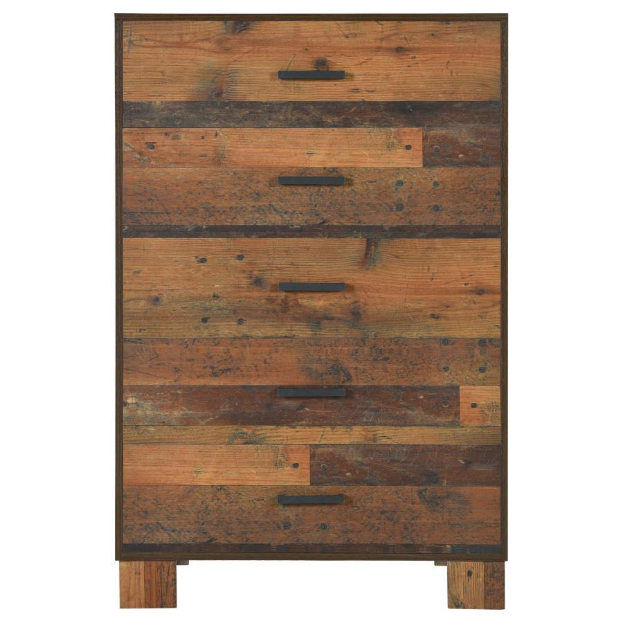 Sidney - 5-Drawer Chest - Rustic Pine