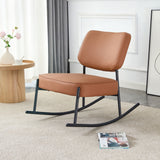 Rocking Chair With Backrest And Metal Legs For Living Room