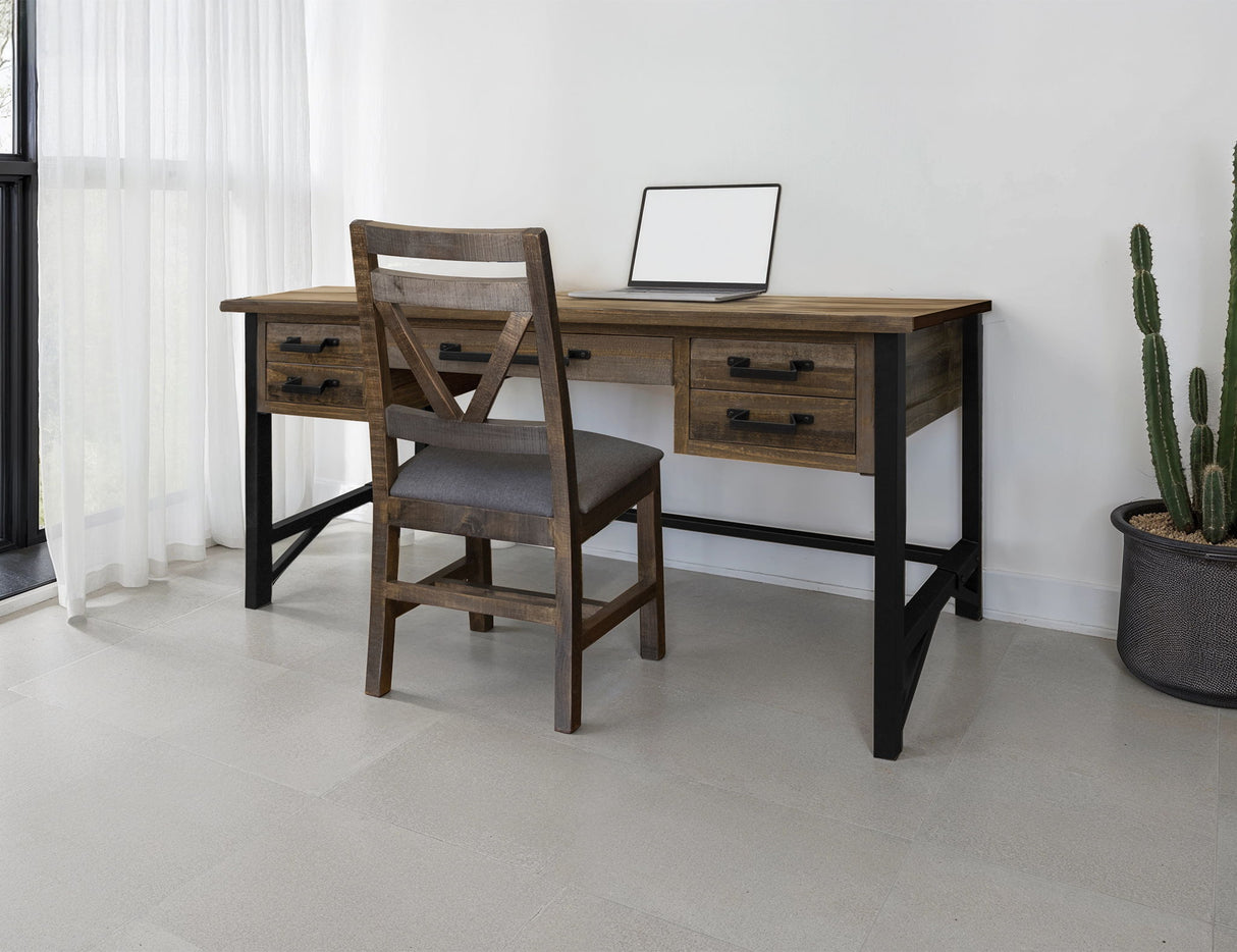 Loft Brown - Desk - Two Tone Gray / Brown