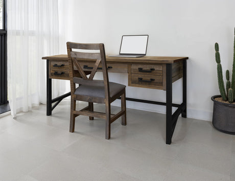 Loft Brown - Desk - Two Tone Gray / Brown