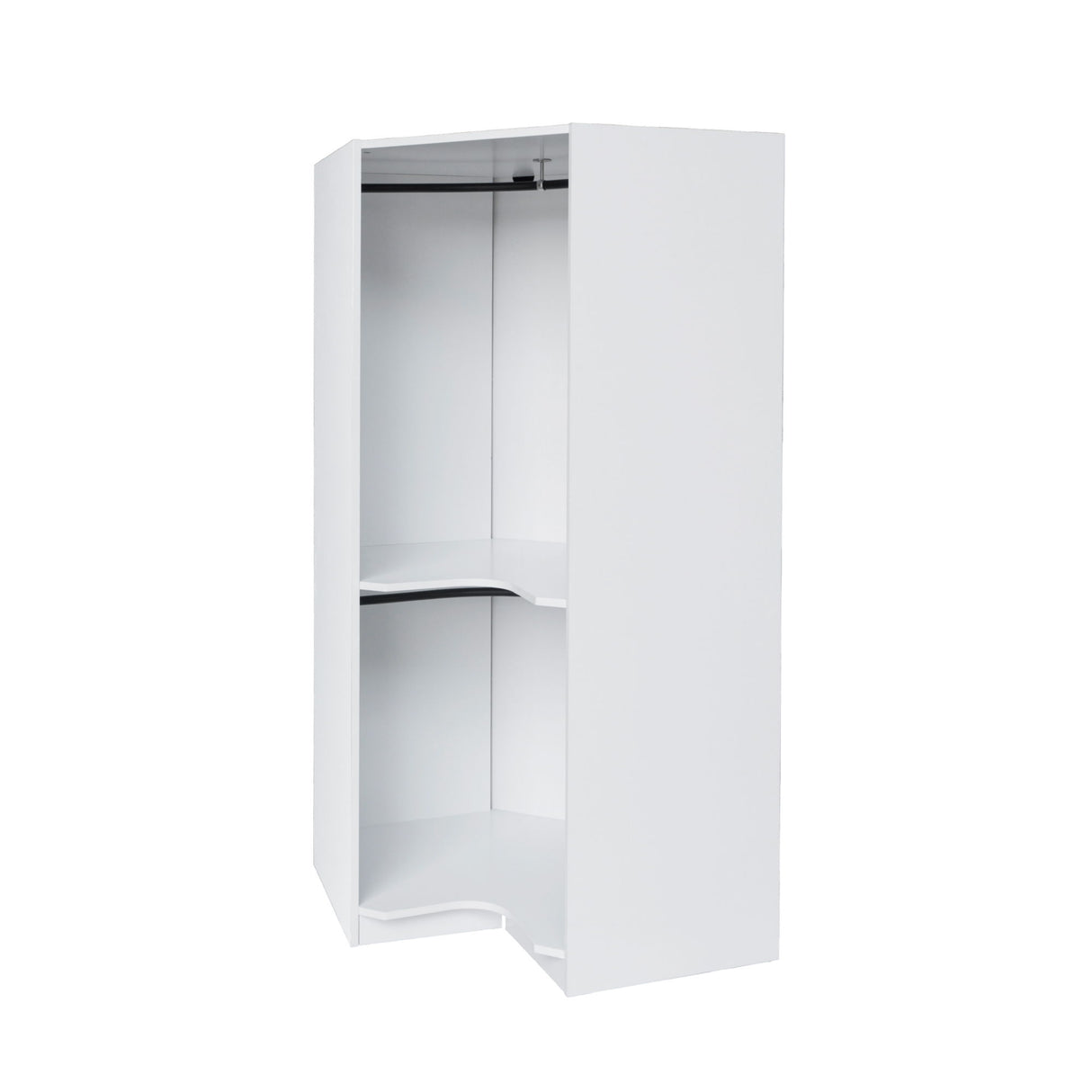 Polygon - Corner Wardrobe - White