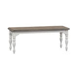 Magnolia Manor - Dining Bench - White