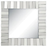 Tanwen - Square Wall Mirror With Layered Panel - Silver