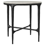 Hermas - Round Marble Coffee And End Table Set