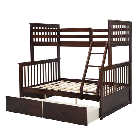 Bunk Bed With Storage Drawers And Safety Features