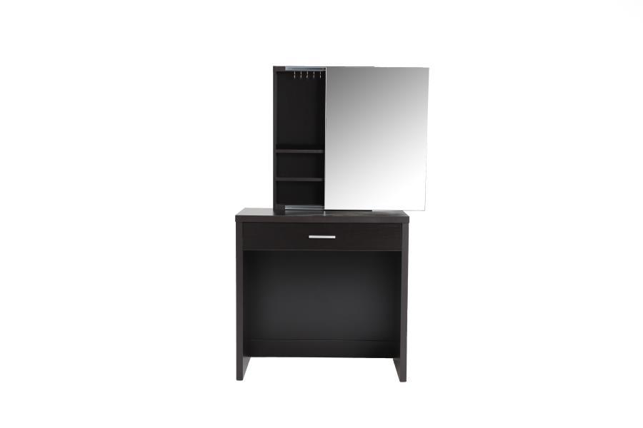 Harvey - Vanity Set With Lift-Top Stool - Cappuccino