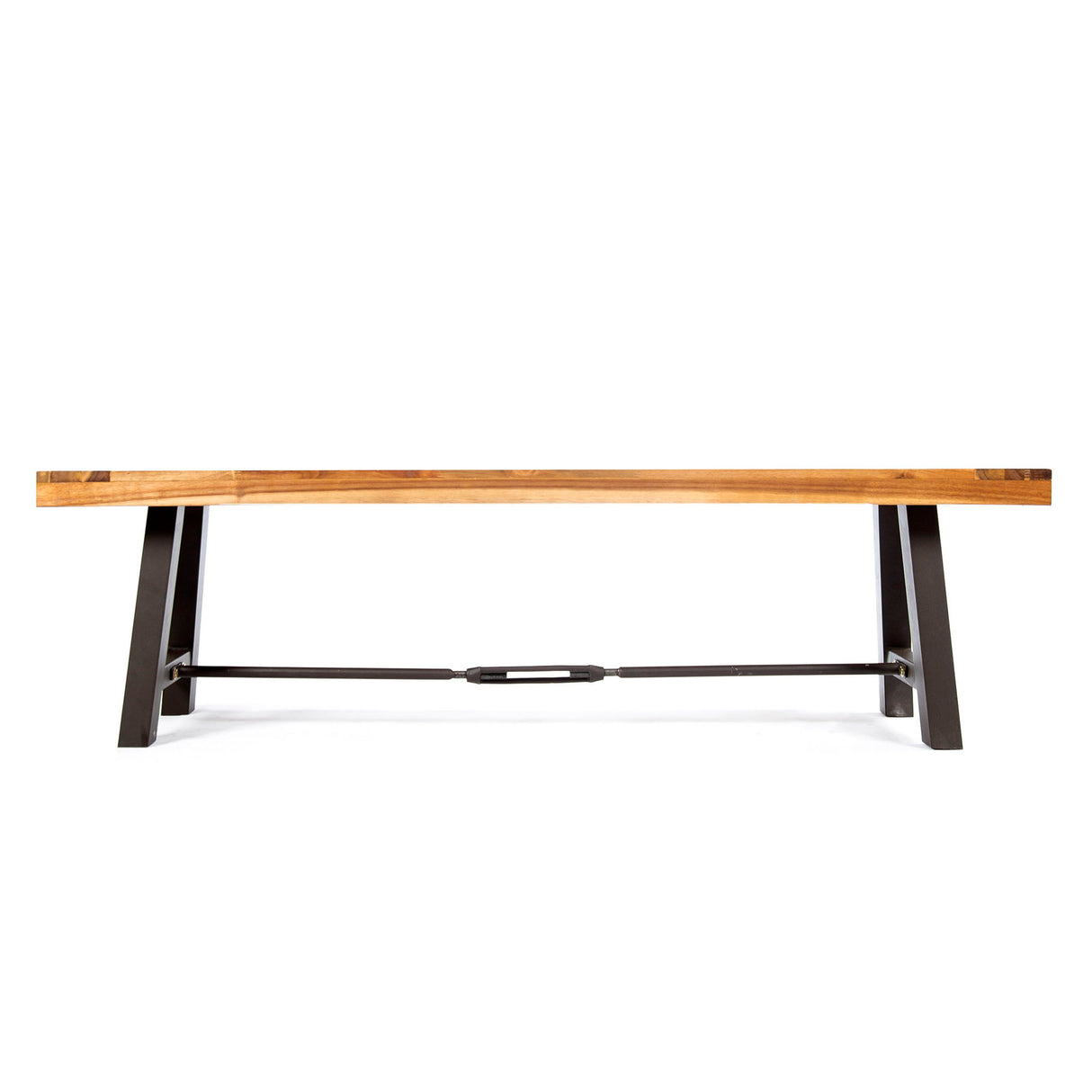 Blossom - Acacia Wood Outdoor Bench With Slat Design - Rustic