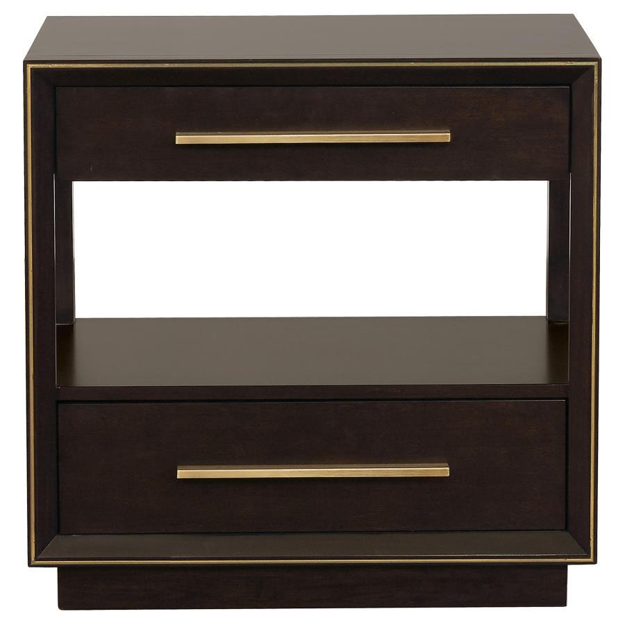 Durango - 2-Drawer Nightstand - Smoked Peppercorn