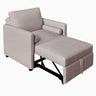 3 In 1 Convertible Sleeper Chair With Adjustable Backrest, Lounger Chair Turns Into Bed