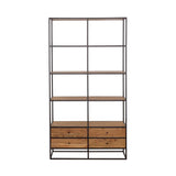 Belcroft - 4-Drawer Etagere - Natural Acacia And Black