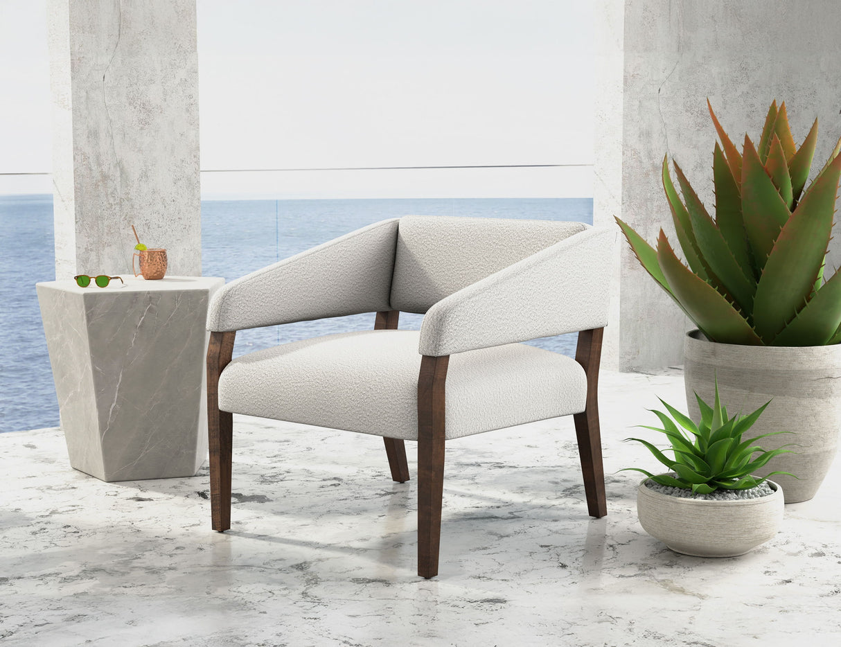 Murcia - Fabric Arm Chair - Light Cream