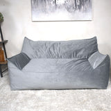 Fila - Velveteen Oversized Seater Bean Bag Chair With Armrests