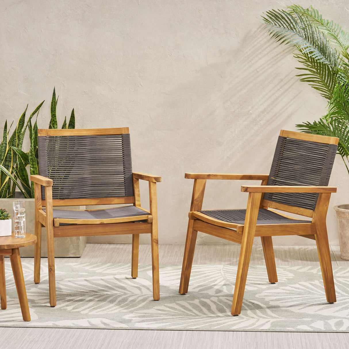 Outdoor Dining Chair (Set of 2) - Dark Gray