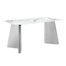 Luxurious Dining Table With Stainless Steel Butterfly Legs, Scratch & Heat Resistant