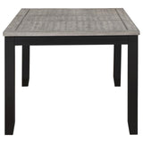 Elodie - Rectangular Dining Table With Extension Leaf - Gray And Black