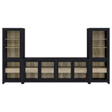 Denison - 3 Piece Entertainment Center 79" TV Stand - Black