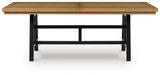 Galliden - Black / Brown - Rectangular Dining Room Extension Table