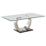 Pruitt - Glass Top Metal Base Table