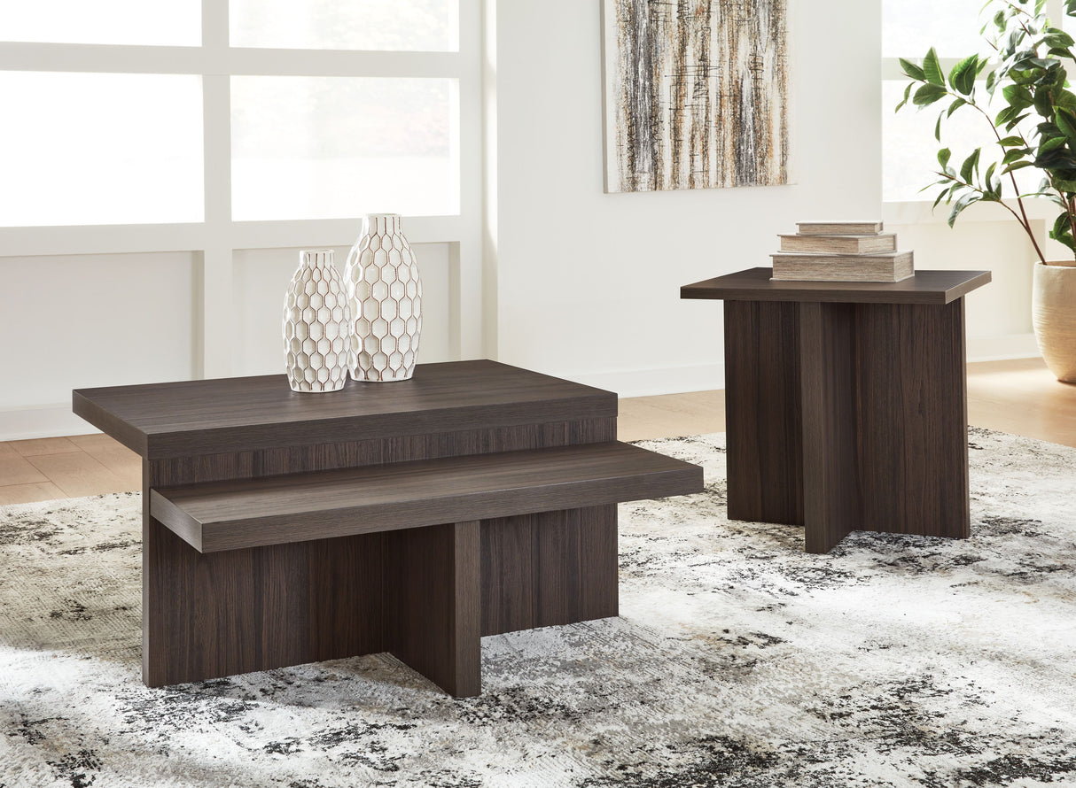 Zendex - Brown - Occasional Table Set (Set of 2)