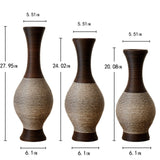 Desktop Vase, Classic And Neat Floor Vase, High Independent Flower Stand, Home Decoration Flower Stand (Set of 3) - Brown White