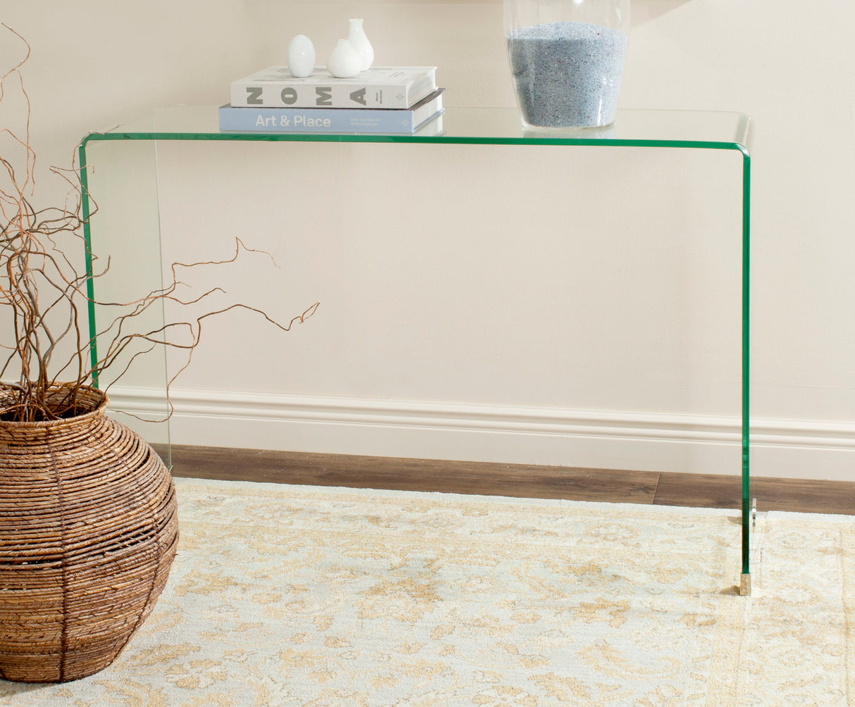 AMBLER GLASS CONSOLE TABLE/CLEAR