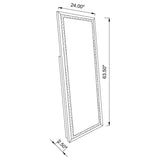 Seraphina - Acrylic Framed Standing Mirror - Silver