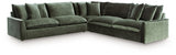 Carriage View - Jade - 3-Piece Sectional