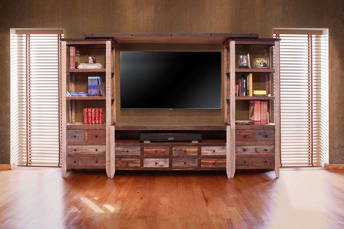 Antique - TV Stand / Wall Unit - Multicolor