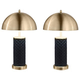 Ferris - Dome Quilted Table Lamp (Set of 2) - Black