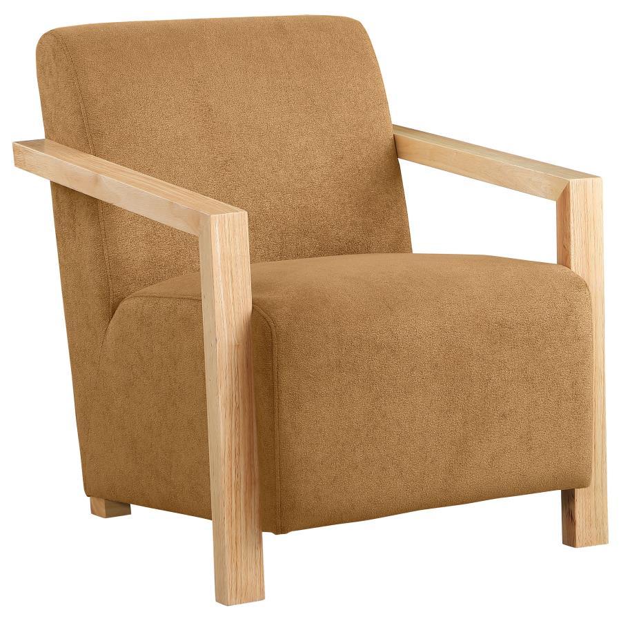 Diego - Upholstered Accent Arm Chair With Wood Arms