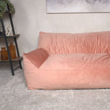 Fila - Velveteen Oversized Seater Bean Bag Chair With Armrests
