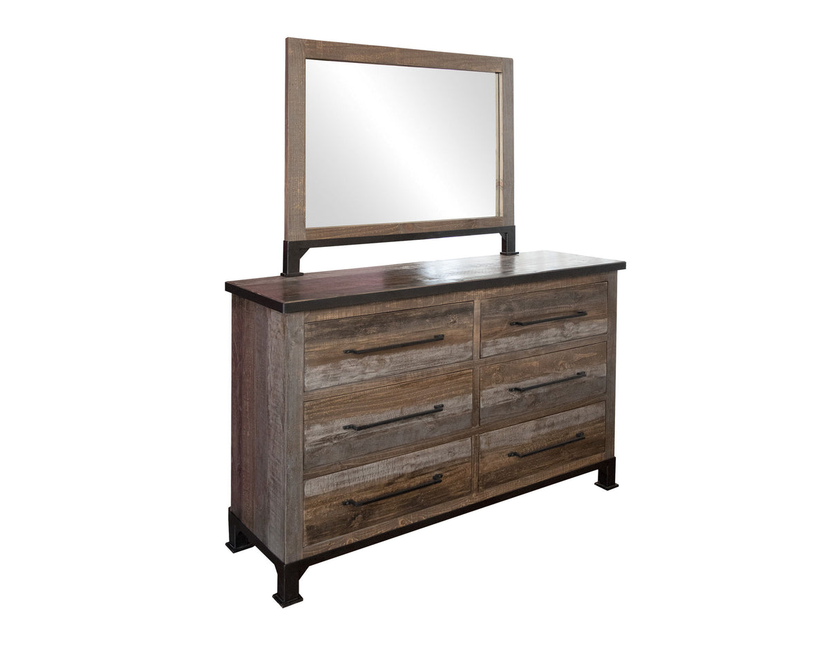 Antique Gray - Mirror - Gray / Brown