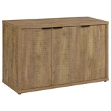 Pepita - 3-Door Engineered Wood Accent Cabinet With Adjustable Shelves - Mango Brown