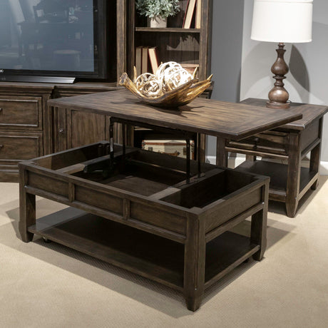 Paradise Valley - Lift Top Cocktail Table - Dark Brown