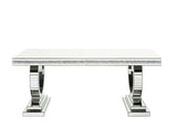 Noralie - Dining Table - Mirrored - Glass - 30"