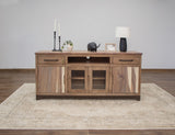 Natural Parota - 70" TV Stand - Brown Cappuccino