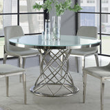 Irene - Upholstered Side Chairs (Set of 4) - Light Gray And Chrome