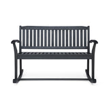 Baxter - Rocking Loveseat - Dark Gray