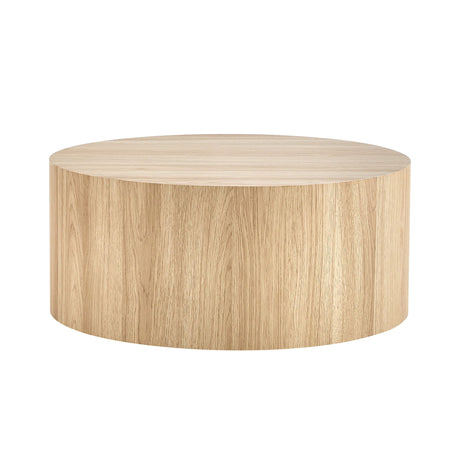 Cylindrical Coffee Table With Material For Living Room