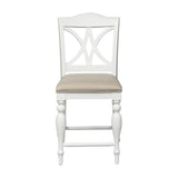 Summer House - Slat Back Counter Chair - White