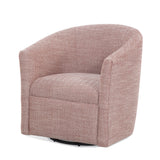 Lainey Henna - Swivel Barrel Chair Polyester Fabric - Red