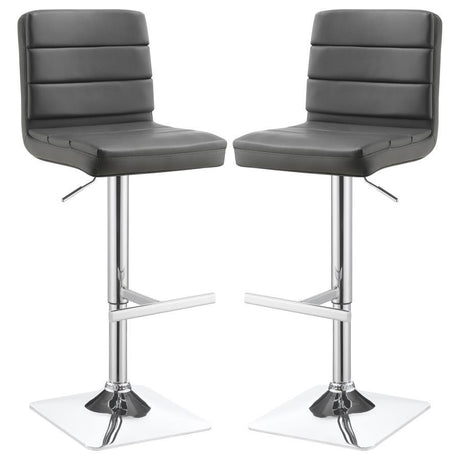 Bianca - Square Upholstered Adjustable Bar Stools (Set of 2)